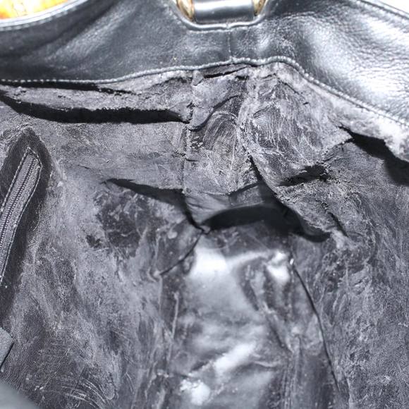 GUCCI Bamboo Hand Bag Leather 2way Black 001.2852.1577.0 Auth 41403 - Picture 10 of 16